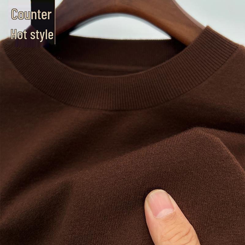 

Romon Men s Crew Neck Wool Sweater - Long Sleeve Knitted Top for Spring, Autumn, and Winter 190/4XL for 185-200 jin