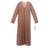 Unused Lily Brown Floral Lace Long Sleeve One Piece F Brown Women Used