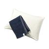 Iori Emu Pillowcase, Navy X Gray, Imabari Towel, 100% Cotton, Approx. 45 X 88cm