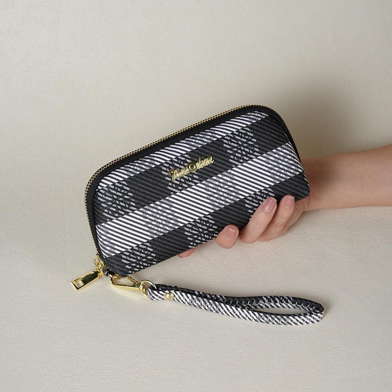 

Универсальный осенне-зимний клатч: Сумка большой вместимости и чехол для телефона с карманом на молнии для карт и ключей для женщин чёрный