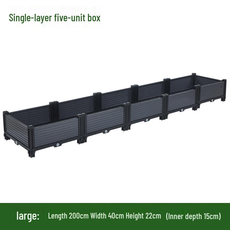 Extra-Large Plastic Balcony & Rooftop Planting Box for Vegetables & Flowers