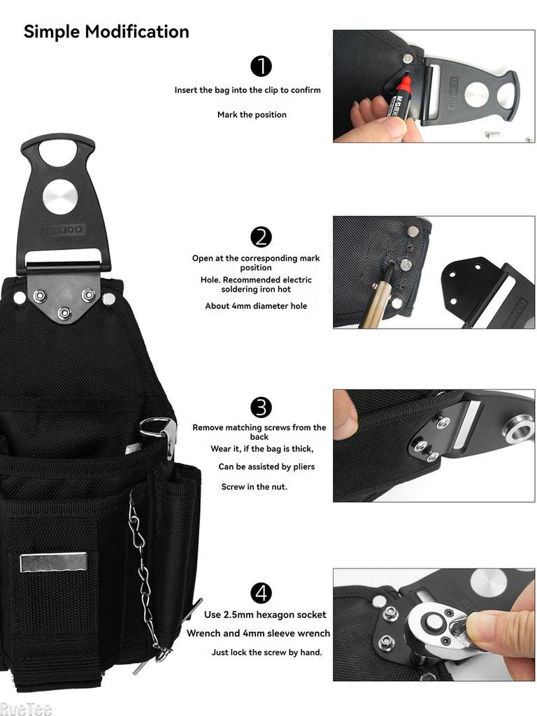 Tool Belt Bag Rotary Hang Up Quickly Conversion Parts for Tajima Universal Accessories