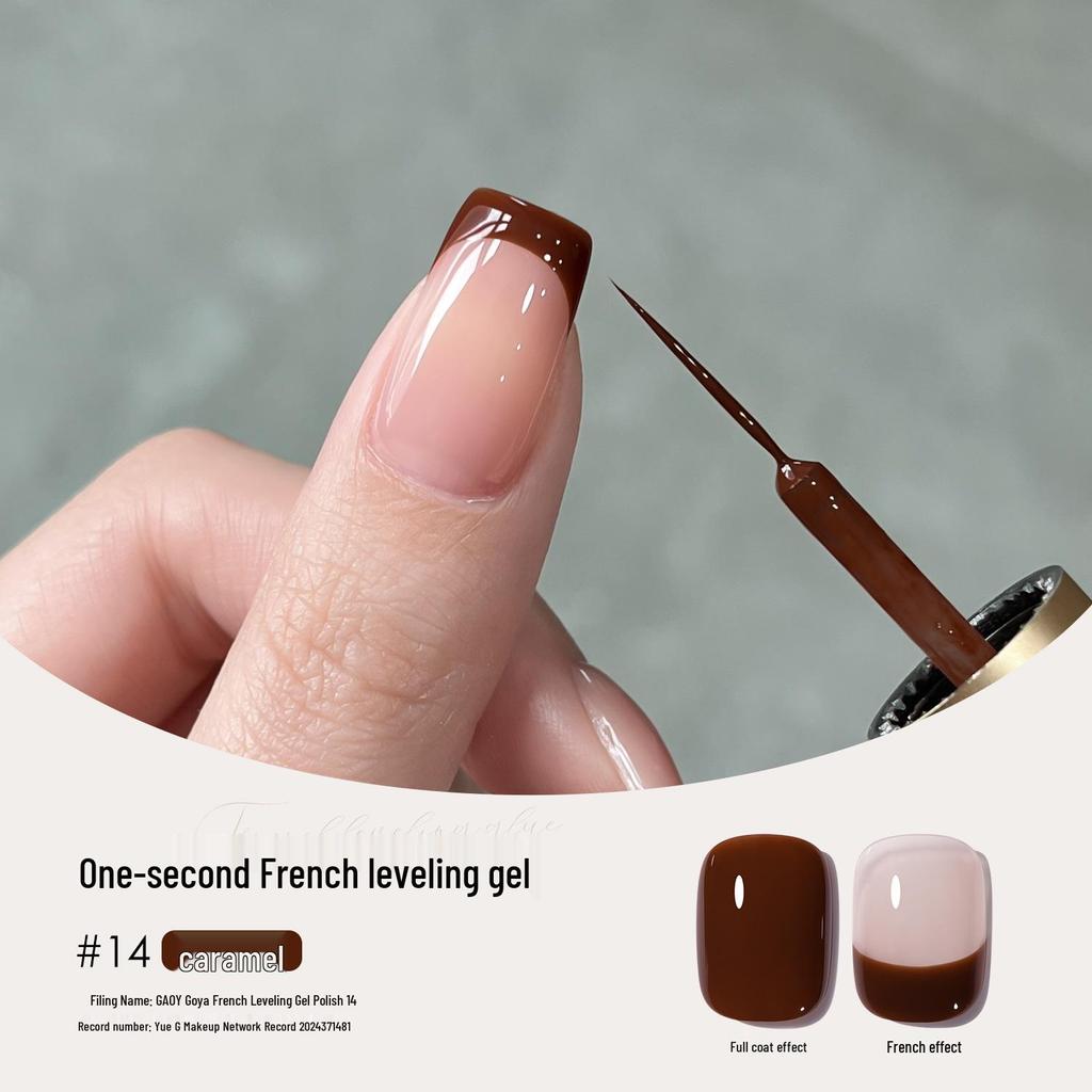 Gaoy Autumn/Winter Leopard Print Gel Polish in Caramel Brown for French Manicures