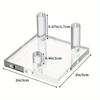 10pcs Clear Acrylic Display Stands Clear Mineral Holders Square Display Easel Stands for Photo Coral Rock Mineral Collectibles
