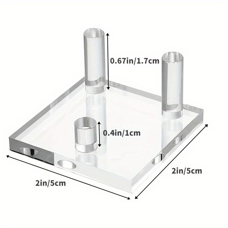 10pcs Clear Acrylic Display Stands Clear Mineral Holders Square Display Easel Stands for Photo Coral Rock Mineral Collectibles
