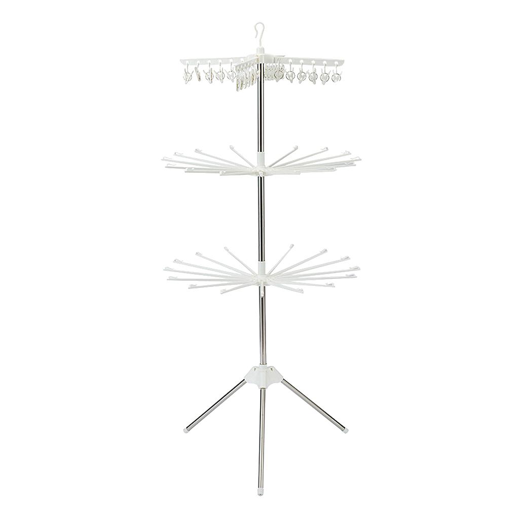 Collapsible Clothes Drying Rack , Stainless Steel Hanging Rods, Use