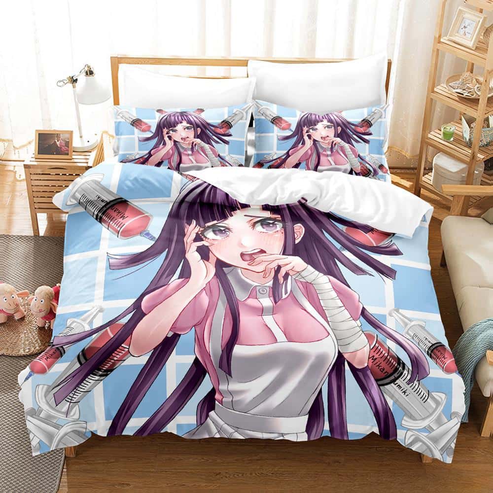New Danganronpa V3 Bedding Set Cartoon Anime three-piece set Adult Kid Bedroom Duvet cover Sets Y2k Girls comforter bedding sets