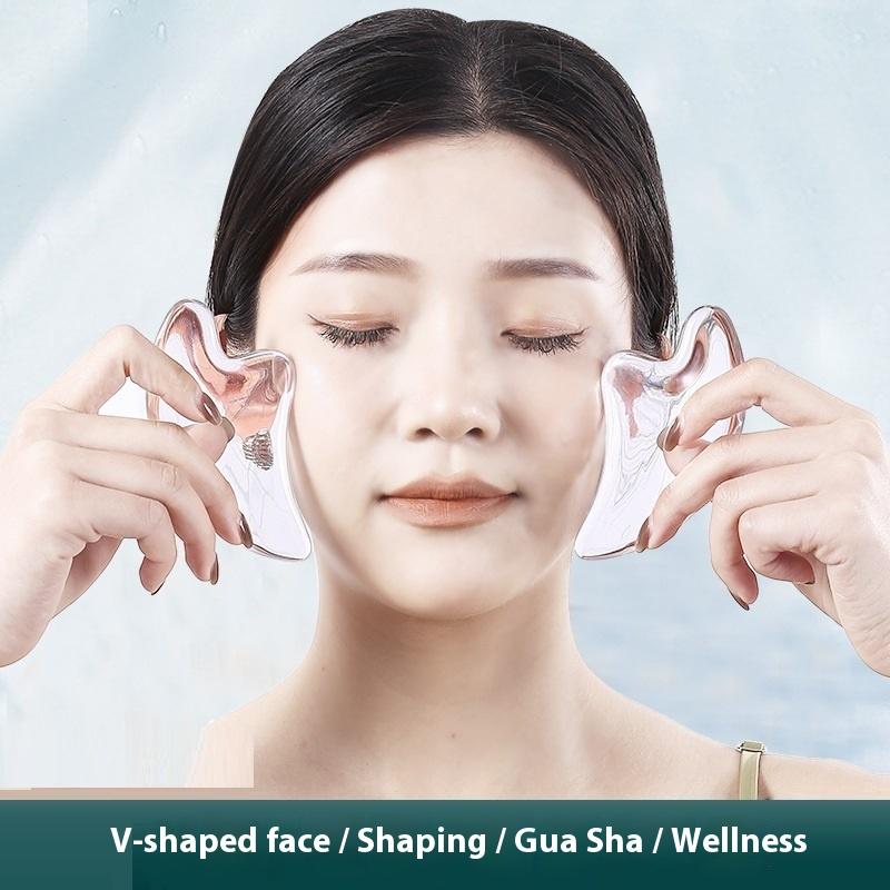 1Pcs Transparent Gua Sha Board Gua Sha Massage For Face Lifting Gua Sha Scraping Face Massager Resin