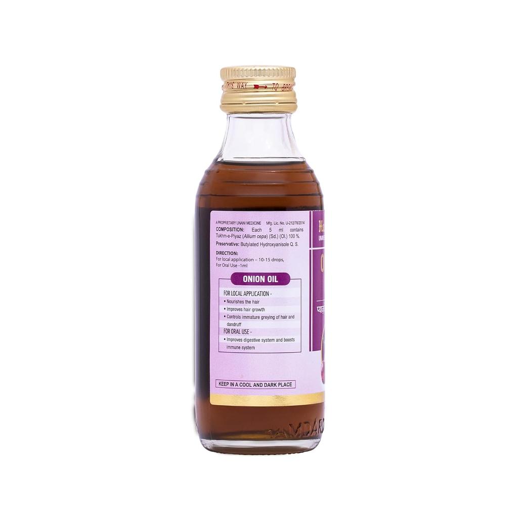 Hamdard Onion Oil 100 Ml Pack of 2 | Natural Hair Nourishment Oil for Hair Growth and Healthy Scalp