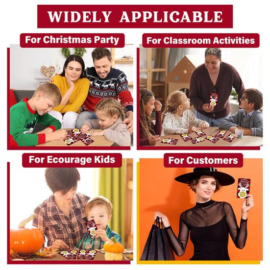 Frohe Weihnachten Rubbelspielkarten Feiertags Rentier Tombola Karte für Gruppen Kinder Erwachsene Weihnachtsfeier Zubehör