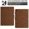 For Samsung Galaxy Tab A11+ / A9+ Case Diamond Texture Leather Stand Flip Tablet Cover with Card Holder