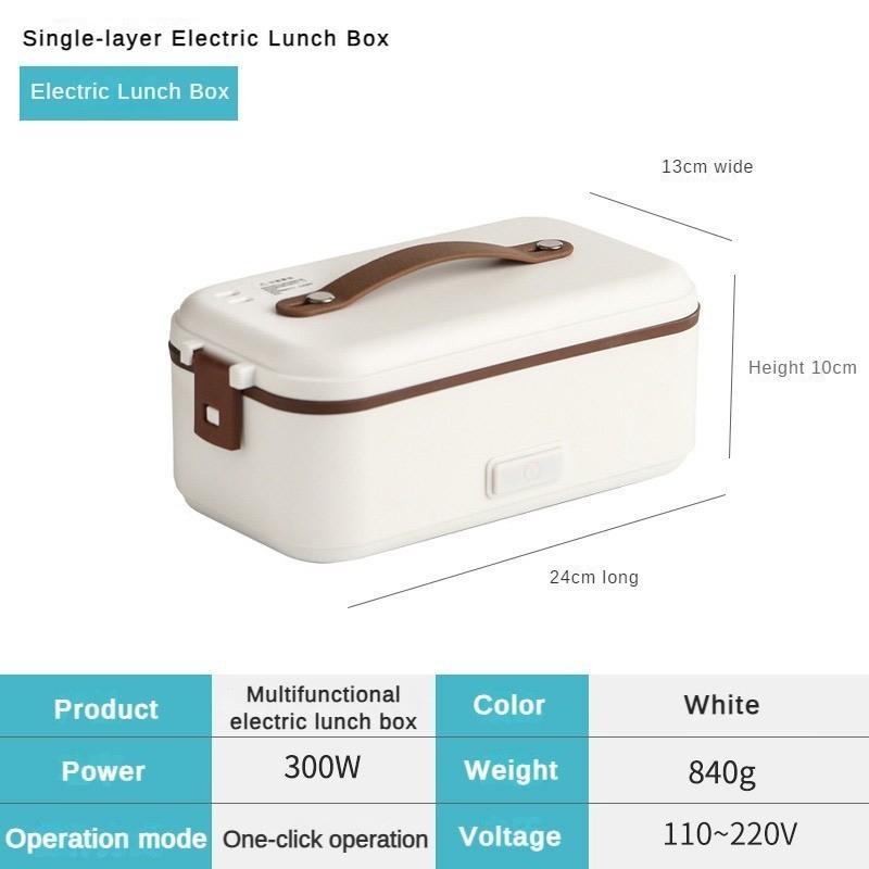 300W Plug in Stainless Steel Bento Box Student Heated and Insulated Dining Box Household Double-layer Electric Lunch Box