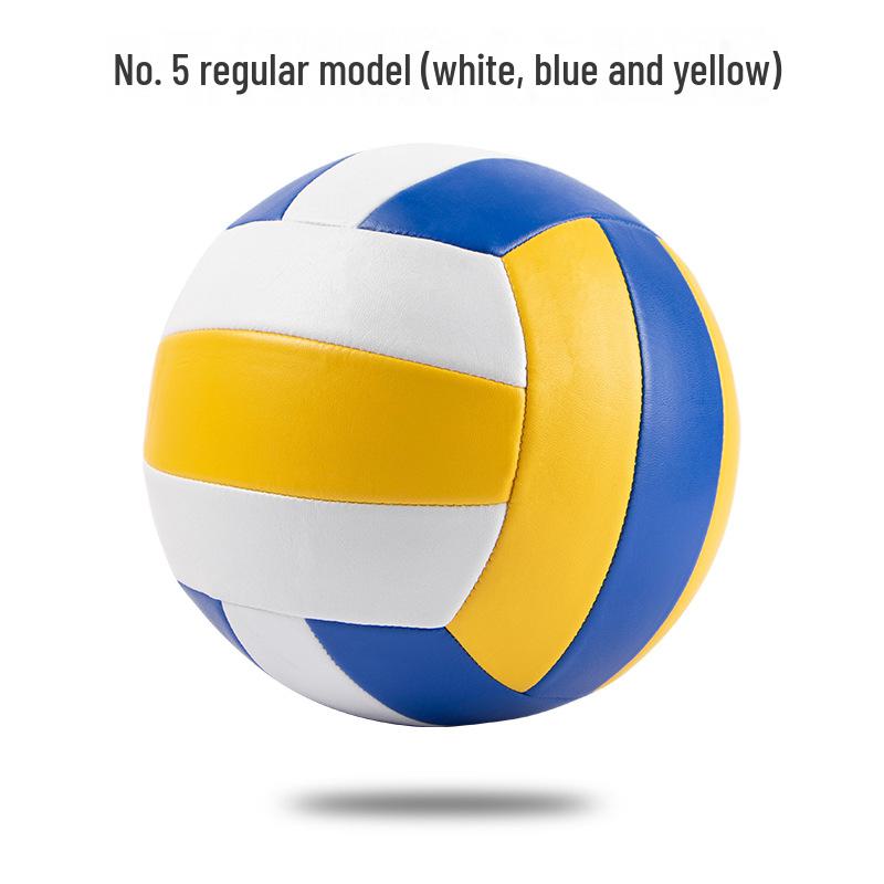 High School Entrance Examination Volleyball: No. 5 Soft Leather Beach Ball for Indoor/Outdoor Training & Games
