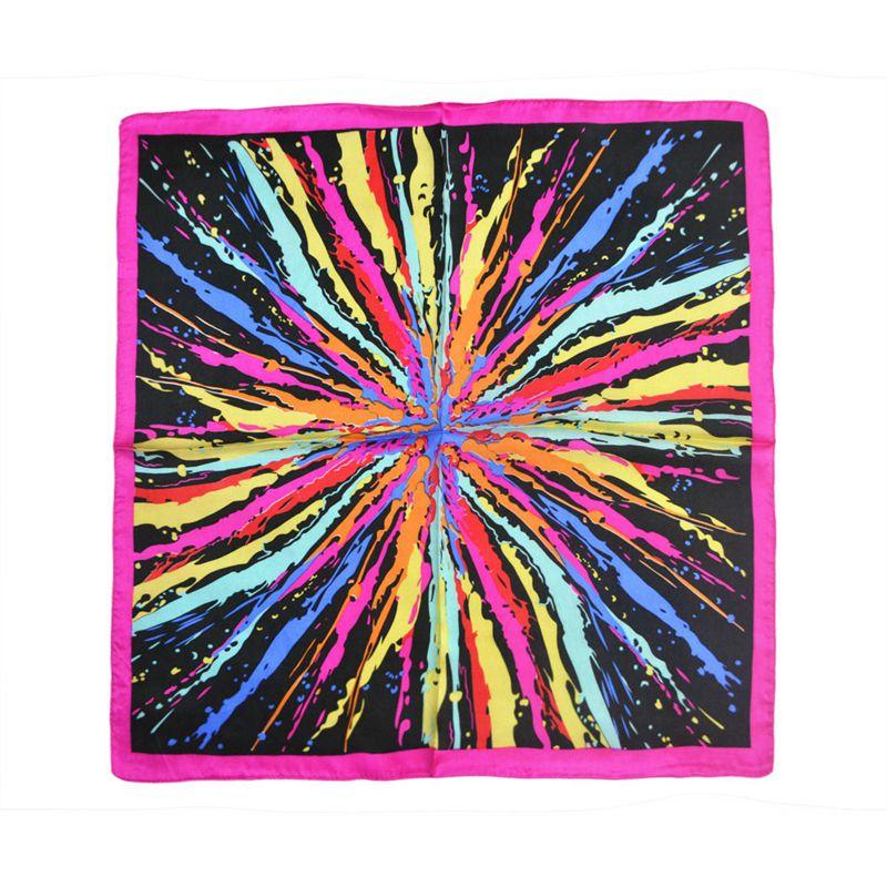 Tony&Candice 100% Silk Scarf Square Women 53*53CM  Scarves Ladies Ring&Wrap Oil Pattern Luxury Style  Soft Satin Neckerchief