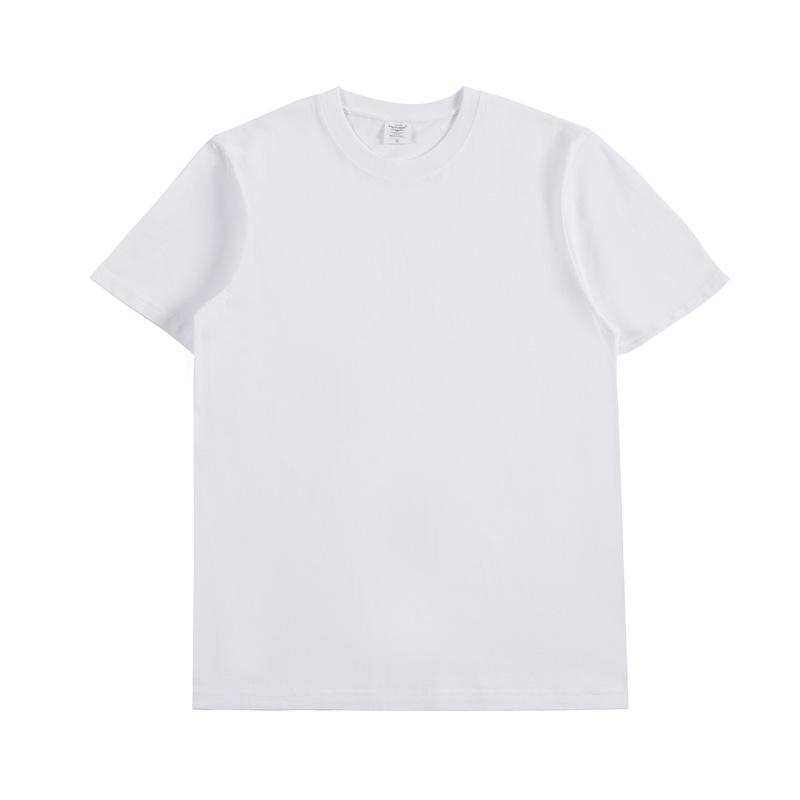 

New 200g short-sleeve combed cotton solid color t-shirt, versatile summer women s outerwear and inner layer, round-neck tee for students S белый
