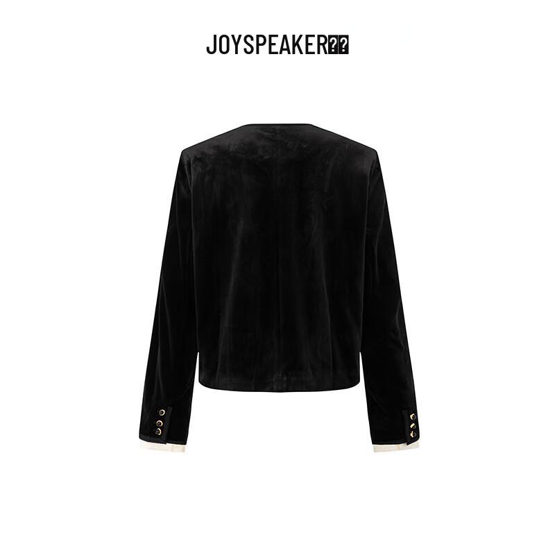 Women's Corduroy Round Neck Short Jacket