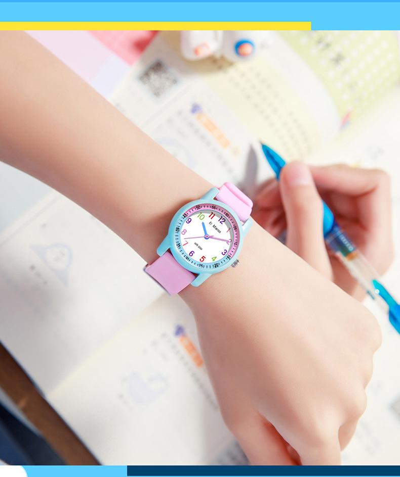 Marco Quartz Unisex Children's Sports Watch - Simple, Stylish, Waterproof with Color Block Design for Students
