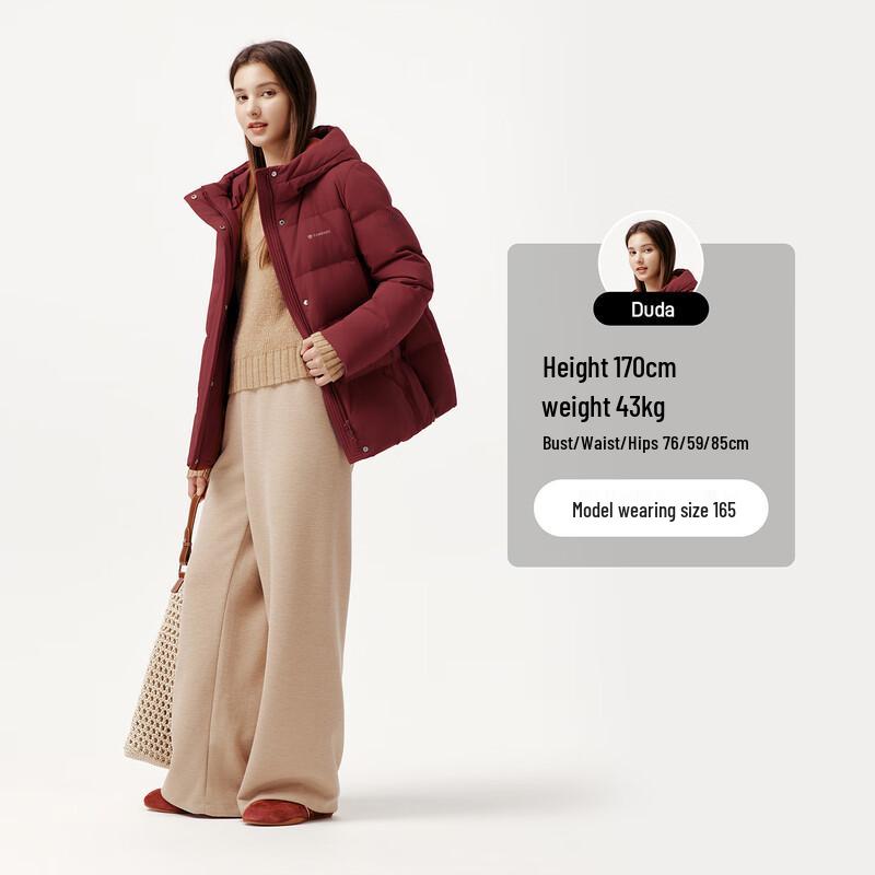 Tanboer Women's Casual Hooded Short Down Jacket