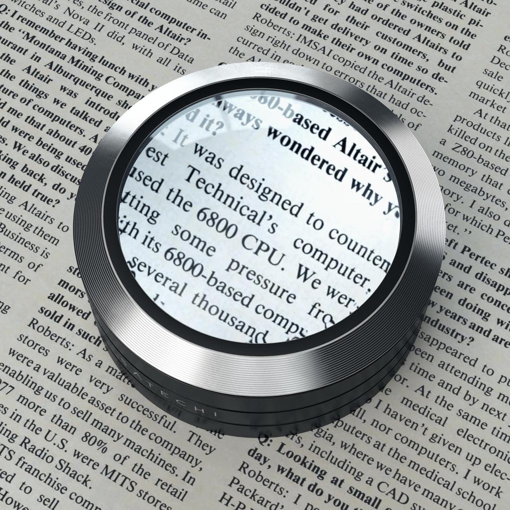 SATECHI ReadMate LED Desktop Magnifier with up to 5x Magnification Carrying Case Included - (Black)