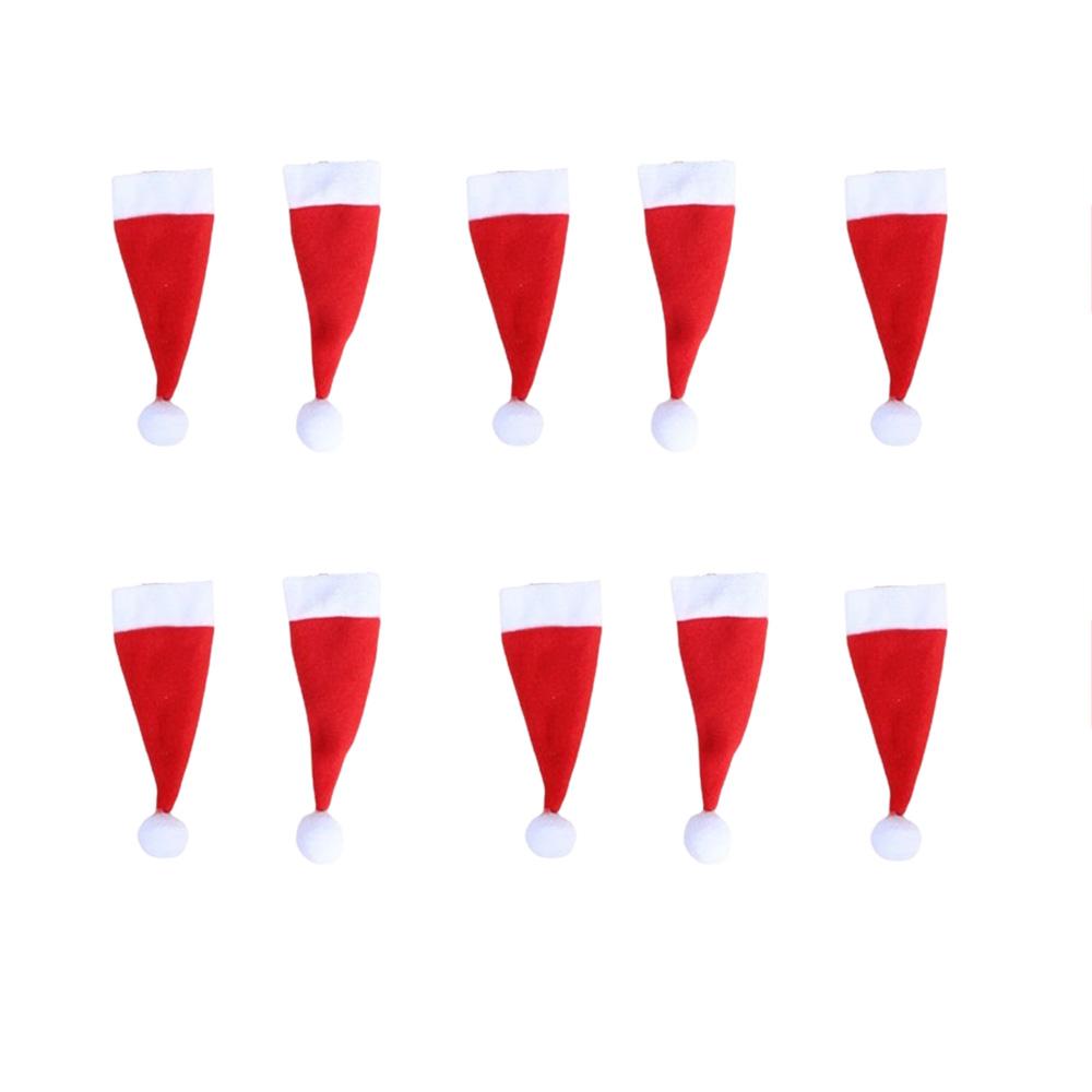 

10/20pcs-Merry Christmas Decoration Christmas Tableware Bag Holder Christmas Hat Fork Knife Cutlery Bag Christmas Ornament Decor 6x12cm
