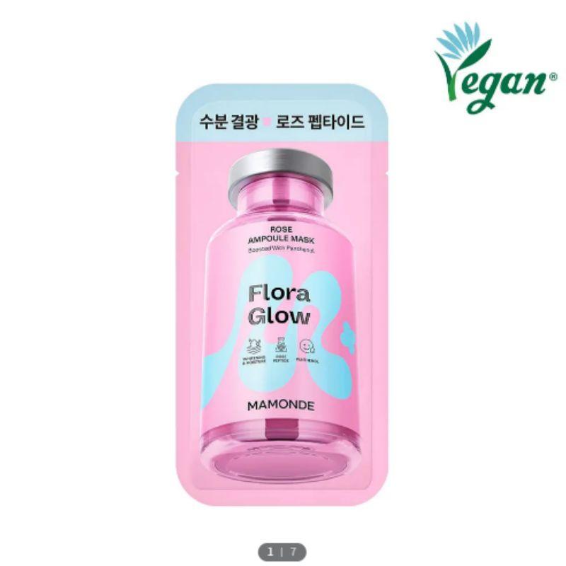 Mamonde Flora Glow Rose Ampoule Mask Pack 1 Sheet