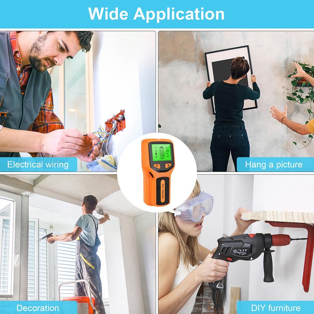 5 In 1 Electronic Wall Detector Finders Multifunctional Handheld Metal Detector Stud Wood Finder Electronic Measuring Instrument