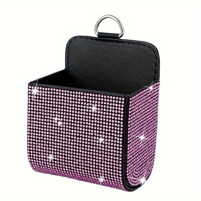 1PC Shiny Car Storage Box Rhinestone Storage Box Shiny Car Interior Decoration Fashion Design Car Put Mobile Phone ID Storage Box