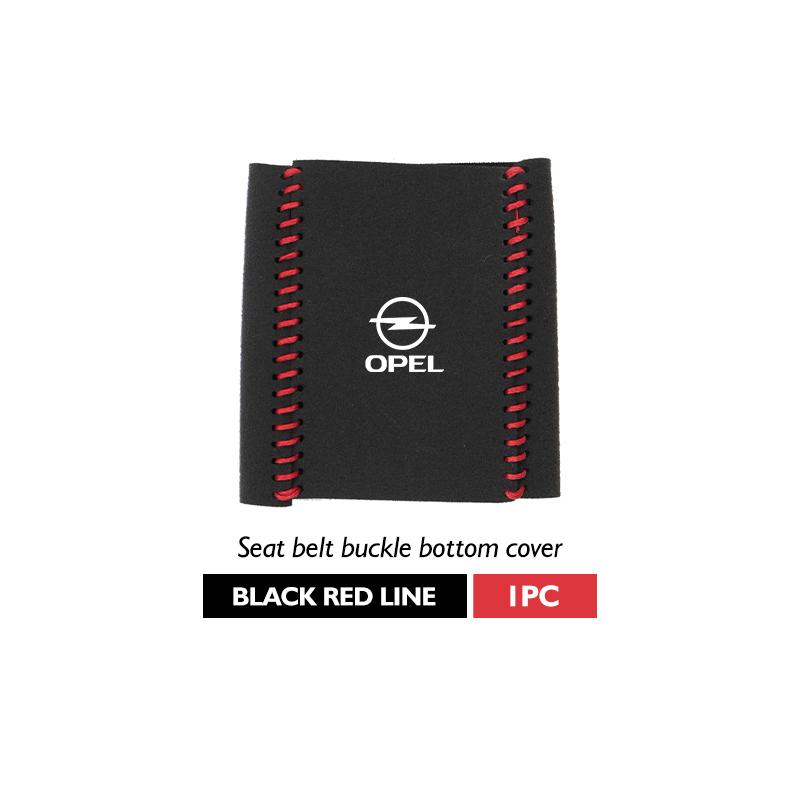 Suede Car Seat Belt Base Buckle Protector Cover Auto Accessories For Opel Vectra Zafira Meriva Mokka Grandland Vivaro Antara BL6