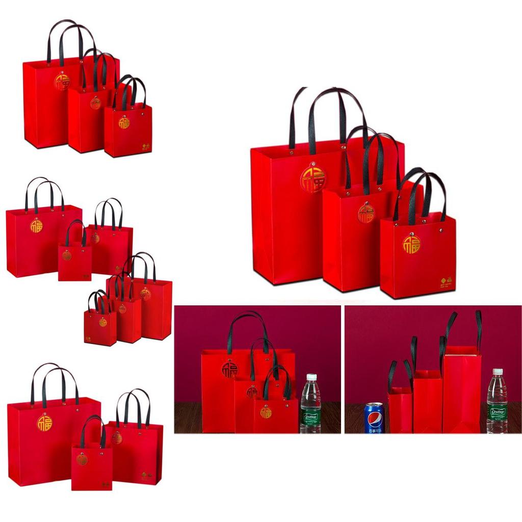 Durable Reusable 2022 Tiger Year Zodiac Chinese New Year Gift Packaging Paper Bag