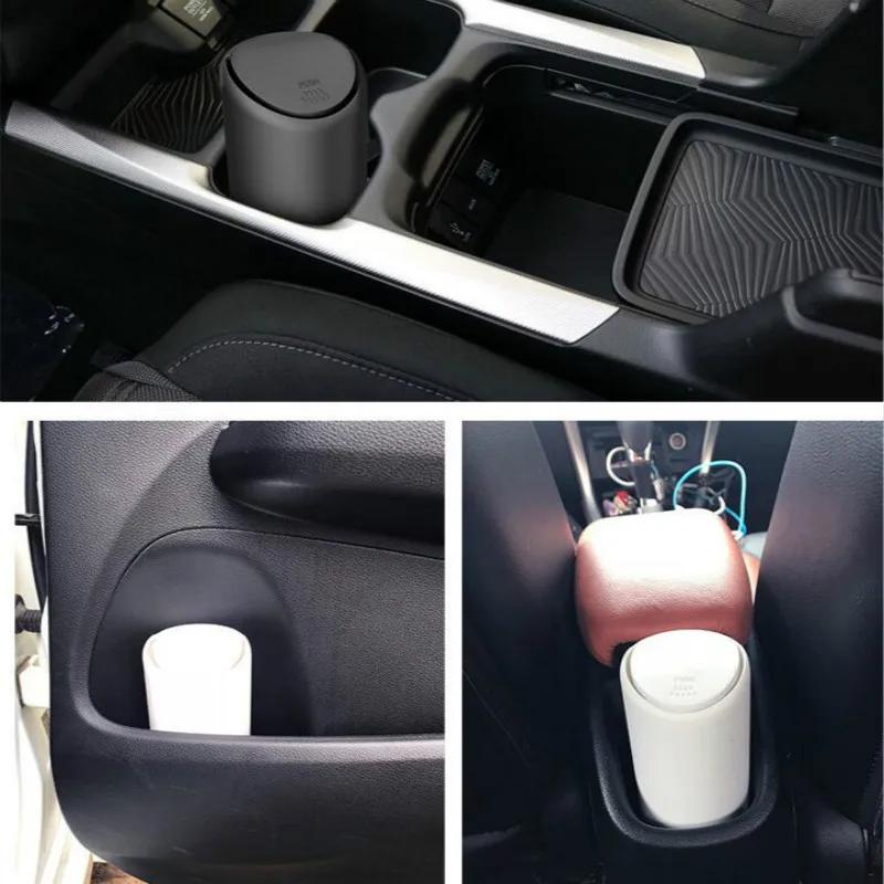 Cubo de basura para coche, cubo de basura de silicona, soporte para estuche de basura, organizador automático, caja de almacenamiento
