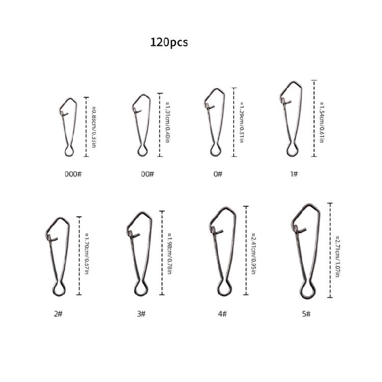 Multipurpose Fishing Connectors Swivels Compacts Stainless Steel Construction for Efficient Baits Changing