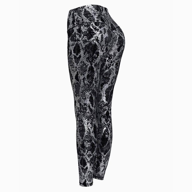 Pantaloni da Yoga Bronzanti Elasticizzati Stretti Moda Vento Elegante Fantasia Serpente Fianchi a Pesca Pantaloni Fitness Vita Alta Dimagranti Pantaloni Sportivi