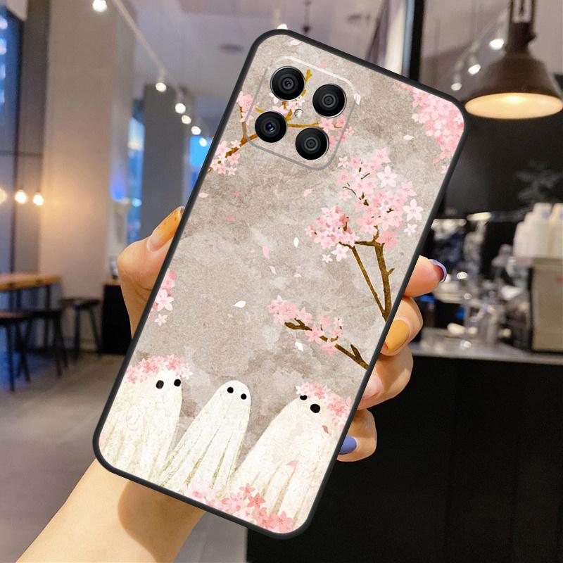 Cute Ghost Case For Honor Magic 8 7 6 5 Lite Cover For Honor 200 400 Pro 50 70 90 X8a X8b X9a X9b X9c