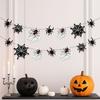 Black Halloween Spider Banner Scary Happy Halloween Decoration  Halloween Party