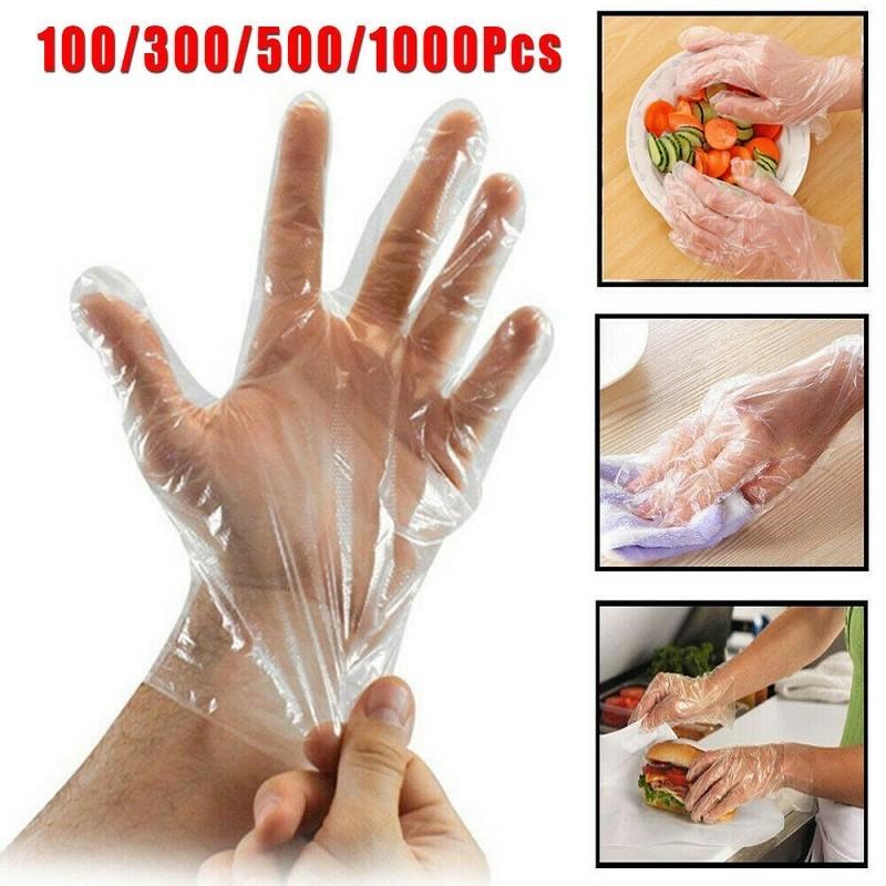 Gloves Disposable Food Grade Transparent Film Cover Thickened Takeaway Kitchen