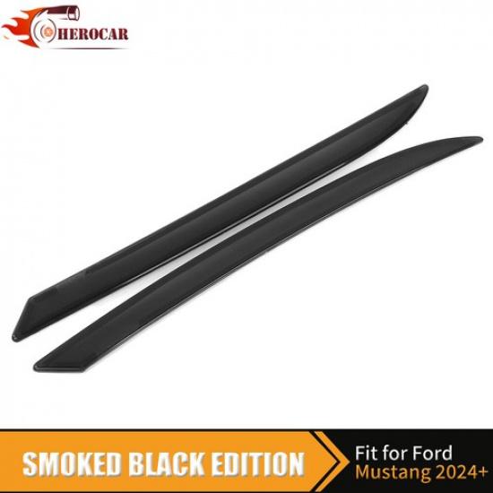 Smoked Black Rear Fog Light Lamp Trim Cover For Ford Mustang 2024-25 Accessories
