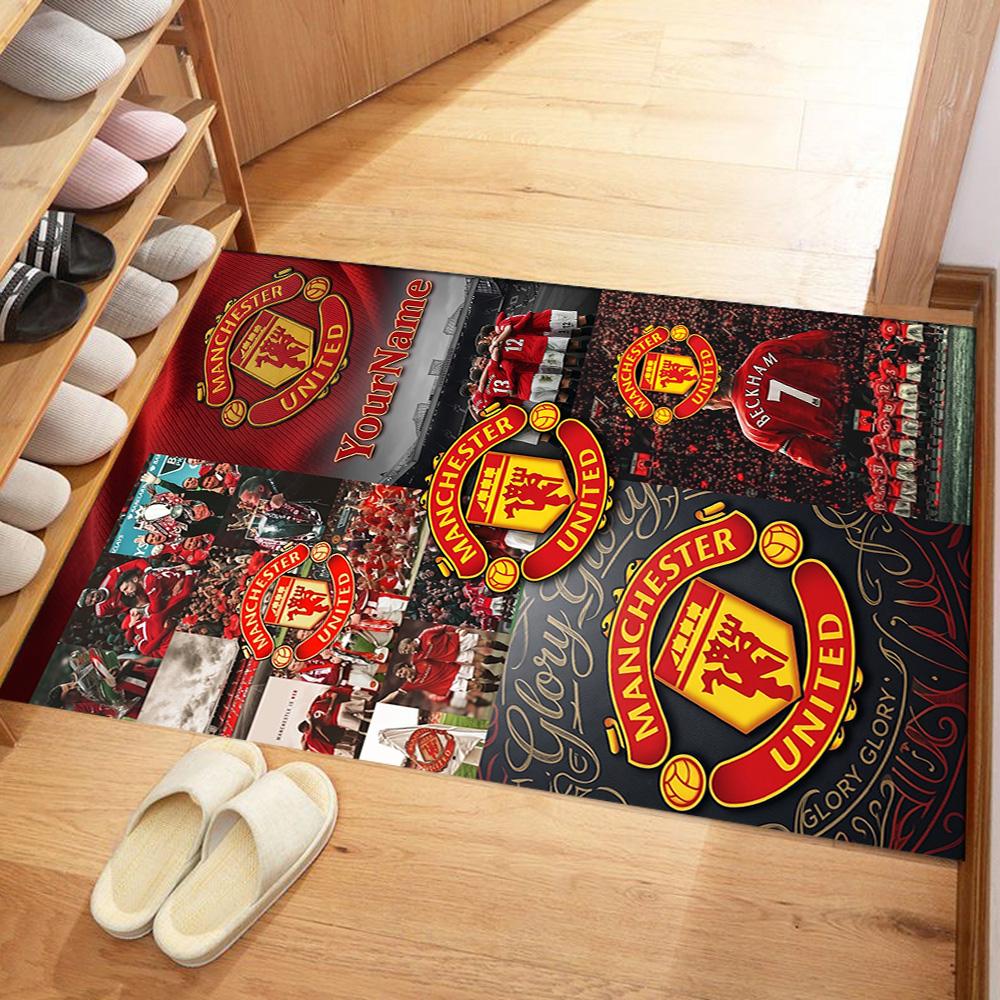 Manchester Customized Name Carpet Design for Foyer Decorate room Outdoor Balcony Antislip Carpet Anime Office Decor Best for Christmas