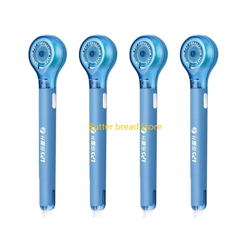 W89C 4 Pieces Refillable Correction Tape Pen 6mx5mm for Note Taking Card Making