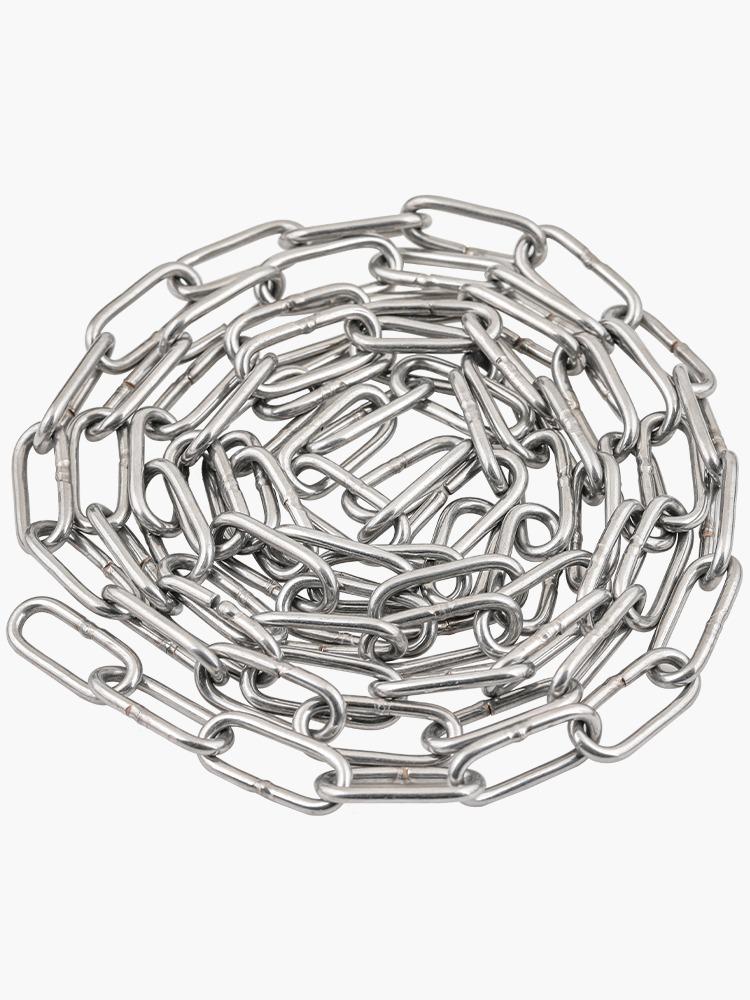 304 Stainless Steel Chain: Long & Short Links for Clothesline, Pet Chain, Swing, Guardrail, Lifting, and Chandelier.