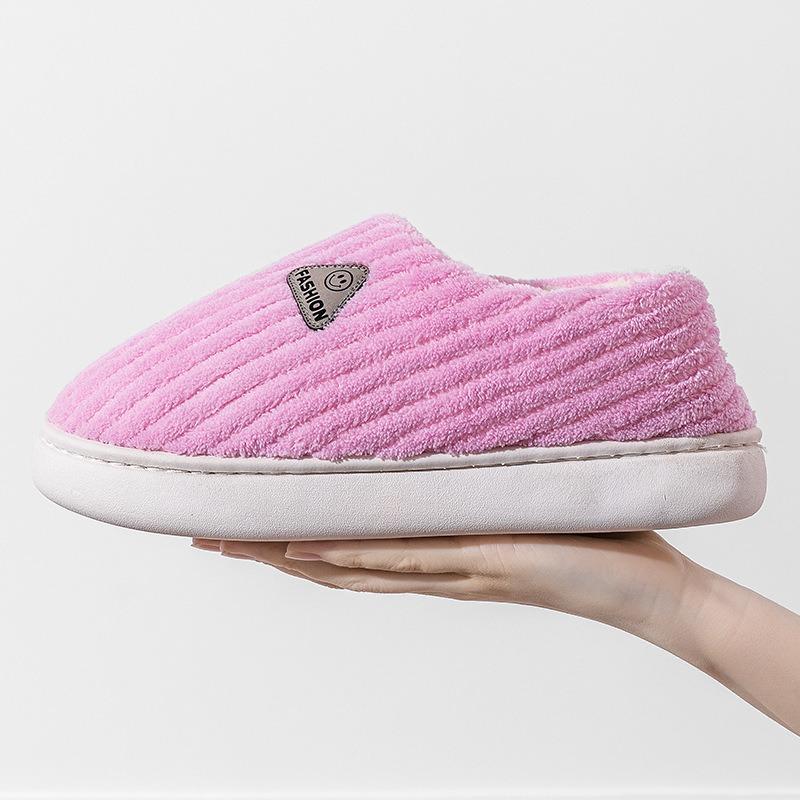 Cotton slippers women's winter home indoor home home warm non-slip thick bottom couple new wool slippers men's autumn and winter