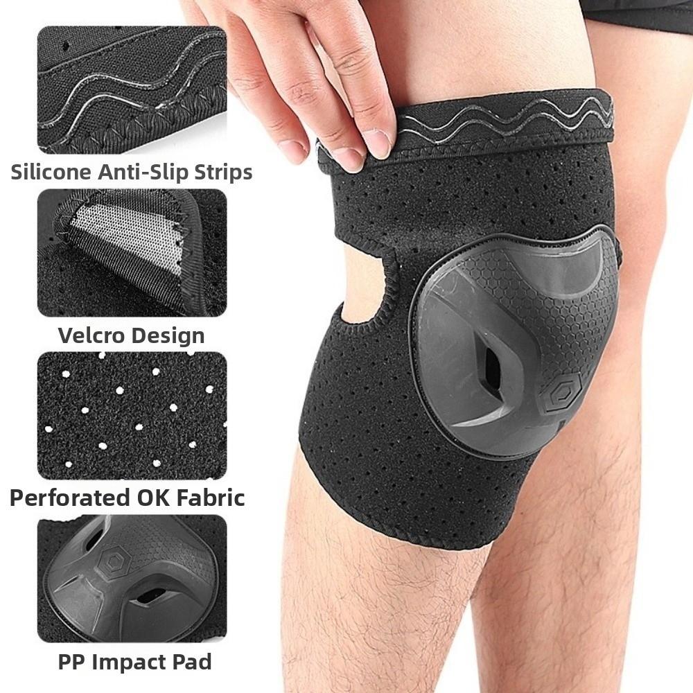 Safety Sports Knee Pads Non-Slip Straps Hard Cap Knee Support Protector Double Strap Breathable Knee Sleeve Work Safety
