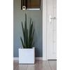 Square Flower Pot 30 Cm - EDA - Graphit Up - 21 L - Indoor / Outdoor - 29.5 X 29.5 X H. 29,5 Cm - Limed White