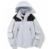 Autumn Hooded Outwear Windproof Coats Man Women Loose Zipper Drawstring Casual Coats Trendy Mountaineering Clothes
