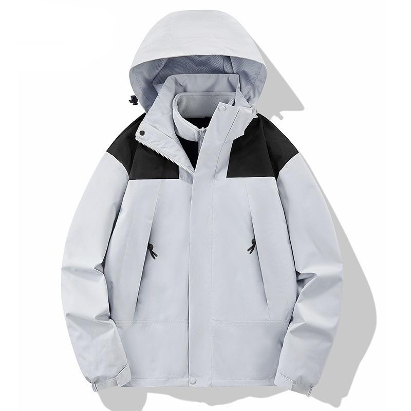 Autumn Hooded Outwear Windproof Coats Man Women Loose Zipper Drawstring Casual Coats Trendy Mountaineering Clothes