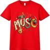 Musik T-Shirt Boombox Gitarre Kopfhörer Retro DJ Sound Grafik T-Shirt