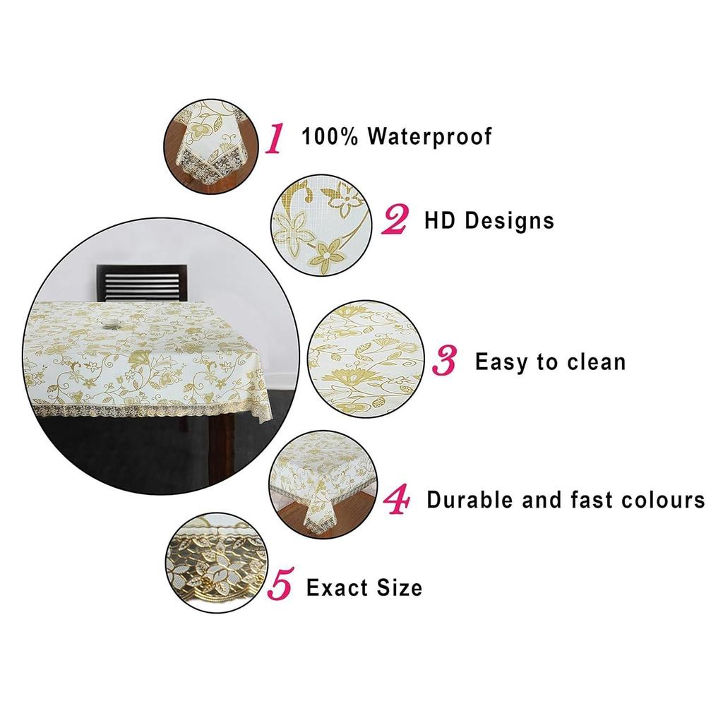 Premium Dining Table Cover for 6 To 8 Seater, 60 X 90 Inch Size, Waterproof and Dustproof
