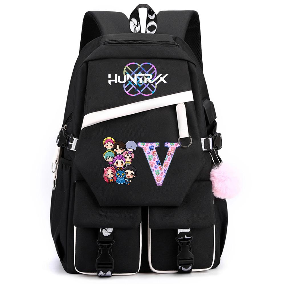 26 Liter Angielski K-pop Demon Hunters Nadrukowany Plecak o Dużej Pojemności dla Nastolatka Ucznia Dziewczyny Chłopca Torba Szkolna Torba na Książki Kobiety Wodoodporna Torba Podróżna