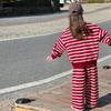 TuTu Xiaoxiang Girls' Striped Sweatshirt & Pants Set