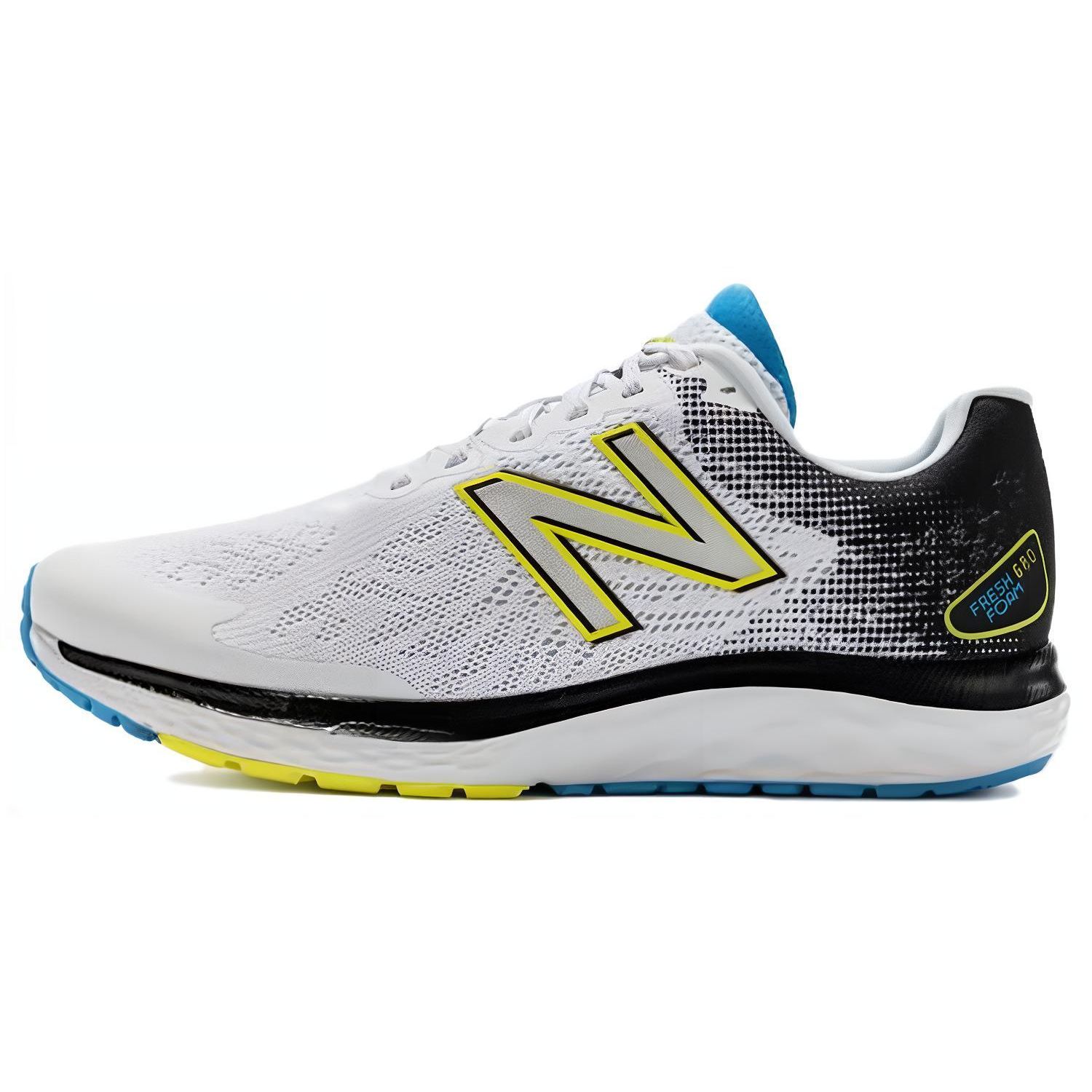 

New Balance Fresh Foam 680v7 White Black Yellow Men s Running Shoes M680CE7 EU 40
