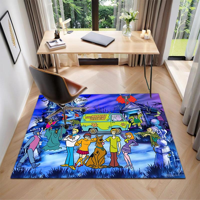 Halloween cartoon comedy adventure movie Scooby-Doo carpet is suitable for living room and bedroom doormats office balcony decorative carpet V5